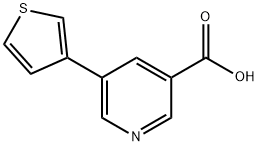 5-(thiophen-3-yl)pyridine-3-carboxylic acid Struktur