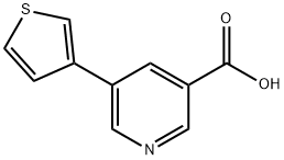 5-(噻吩-3-基)烟酸,893723-32-5,结构式