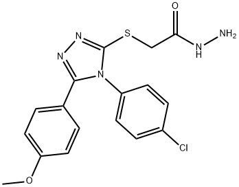 Acetic acid, 2-[[4-(4-chlorophenyl)-5-(4-methoxyphenyl)-4H-1,2,4-triazol-3-yl]thio]-, hydrazide 结构式