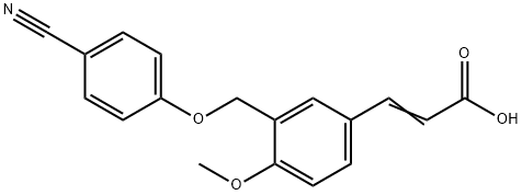 (2Z)-3-{3-[(4-cyanophenoxy)methyl]-4-methoxyphenyl}acrylic acid Structure