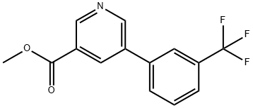 methyl 5-(3-(trifluoromethyl)phenyl)pyridine-3-carboxylate 化学構造式