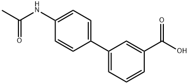 4'-Acetamidobiphenyl-3-carboxylic acid Struktur