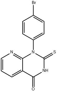 1-(4-溴苯基)-2-硫氧基-2,3-二氢吡啶[2,3-D]嘧啶-4(1H)-酮 结构式
