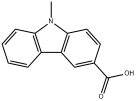 9-メチル-9H-カルバゾール-3-カルボン酸 化学構造式