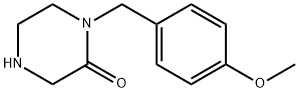 1-(4-メトキシベンジル)ピペラジン-2-オン 化学構造式
