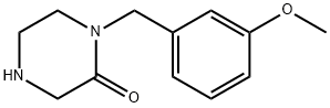 1-(3-メトキシベンジル)ピペラジン-2-オン 化学構造式