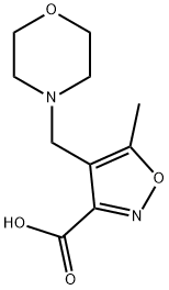 5-methyl-4-(morpholin-4-ylmethyl)isoxazole-3-carboxylic acid Structure