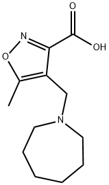 4-(azepan-1-ylmethyl)-5-methylisoxazole-3-carboxylic acid(SALTDATA: FREE) Struktur