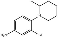 3-氯-4-(2-甲基哌啶-1-基)苯胺,893750-67-9,结构式