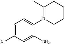 5-クロロ-2-(2-メチル-1-ピペリジニル)アニリン 化学構造式