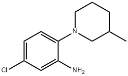 5-クロロ-2-(3-メチル-1-ピペリジニル)アニリン 化学構造式