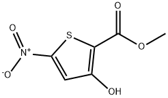 Methyl 3-hydroxy-5-nitro-2-thiophenecarboxylate Struktur