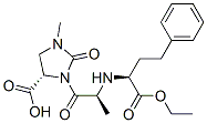 (S)-3-[(S)-2-((S)-1-ETHOXYCARBONYL-3-PHENYL-PROPYLAMINO)-PROPIONYL]-1-METHYL-2-OXO-IMIDAZOLIDINE-4-CARBOXYLIC ACID Struktur