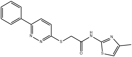 N-(4-Methyl-2-thiazolyl)-2-[(6-phenyl-3-pyridazinyl)thio]acetamide Struktur
