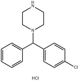 1-[(4-chlorophenyl)benzyl]piperazinium chloride Struktur