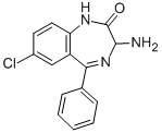 3-AMINO-7-CHLORO-5-PHENYL-1,3-DIHYDRO-BENZO[E][1,4]DIAZEPIN-2-ONE Struktur