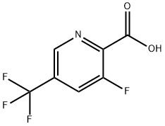 3-フルオロ-5-(トリフルオロメチル)ピリジン-2-CARBOXYLIC ACID 化学構造式
