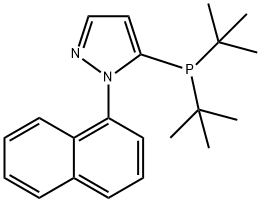 5-(ジ-TERT-ブチルホスフィノ)-1-(ナフタレン-1-イル)-1H-ピラゾール 化学構造式