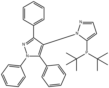 5-(DI-TERT-BUTYLPHOSPHINO)-1', 3', 5'-TRIPHENYL-1'H-[1,4']BIPYRAZOLE Structure