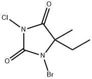 1-Bromo-3-chloro-5-ethyl-5-methylhydantoin Structure