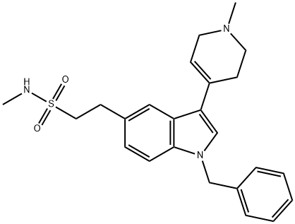 N-Methyl-1-(phenylmethyl)-3-(1,2,3,6-tetrahydro-1-methyl-4-pyridinyl)-1H-indole-5-ethanesulfonamide Structure
