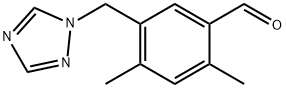 2,4-ジメチル-5-(1H-1,2,4-トリアゾール-1-イルメチル)ベンズアルデヒド 化学構造式