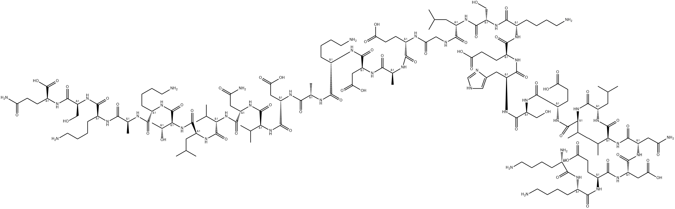 PARATHYROID HORMONE [ASN76]-HUMAN: FRAGMENT 53-84 Struktur