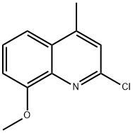 2-クロロ-8-メトキシ-4-メチルキノリン 化学構造式