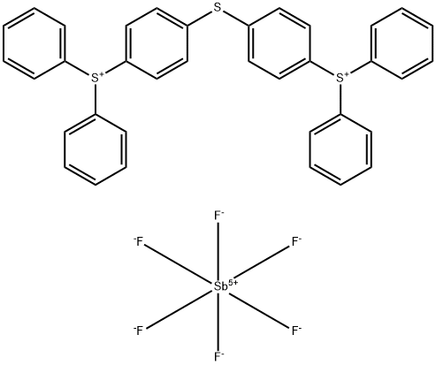 二[4-二苯基硫苯基]硫醚二六氟锑酸盐,89452-37-9,结构式