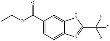 2-(三氟甲基)-1H-苯并[D]咪唑-5-羧酸乙酯,89457-09-0,结构式