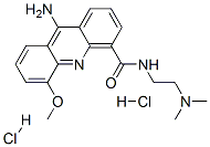 9-Amino-N-(2-(dimethylamino)ethyl)-5-methoxy-4-acridinecarboxamide, di hydrochloride Struktur