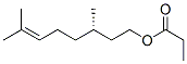 (S)- 3,7-dimethyloct-6-enyl propionate Struktur