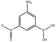3-氨基-5-硝基苯基硼酸 结构式