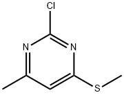2-クロロ-4-メチル-6-(メチルチオ)ピリミジン 化学構造式