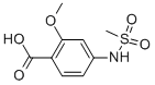 2-METHOXY-4-[(METHYLSULFONYL)AMINO]BENZOIC ACID,89469-44-3,结构式