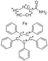 1'-(Aminocarbonyl)-1,2,3,4,5-pentaphenyl-ferrocene Structure