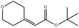 tert-Butyl 2-(tetrahydro-4H-pyran-4-ylidene)acetate 化学構造式