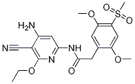 BenzeneacetaMide, N-(4-aMino-5-cyano-6-ethoxy-2-pyridinyl)-2,5-diMethoxy-4-(Methylsulfonyl)- Structure