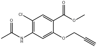 Methyl 4-acetamido-5-chloro-2-(prop-2-yn-1-yloxy)benzoate 结构式