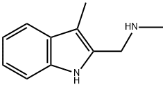 N-メチル-1-(3-メチル-1H-インドール-2-イル)メタンアミン 化学構造式