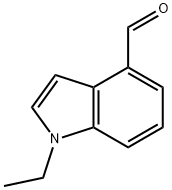 1-エチル-1H-インドール-4-カルブアルデヒド 化学構造式