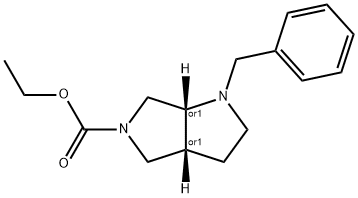 顺式-1-苄基-5-乙氧羰基六氢吡咯并[3,4-B]吡咯, 894853-99-7, 结构式