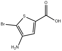 2-チオフェンカルボン酸, 4-アミノ-5-ブロモ- 化学構造式