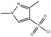 1,3-ジメチル-1H-ピラゾール-4-スルホニルクロリド 化学構造式
