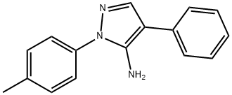 1-(4-メチルフェニル)-4-フェニル-1H-ピラゾール-5-アミン 化学構造式