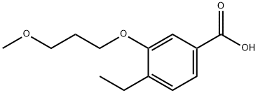 4-乙基-3-(3-甲氧基丙氧基)苯甲酸, 895240-77-4, 结构式