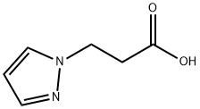 3-(1H-ピラゾール-1-イル)プロパン酸 化学構造式