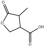 4-メチル-5-オキソテトラヒドロ-3-フランカルボン酸 化学構造式