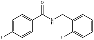 4-フルオロ-N-(2-フルオロベンジル)ベンズアミド 化学構造式
