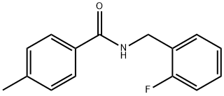 N-(2-Fluorobenzyl)-4-MethylbenzaMide, 97% 化学構造式